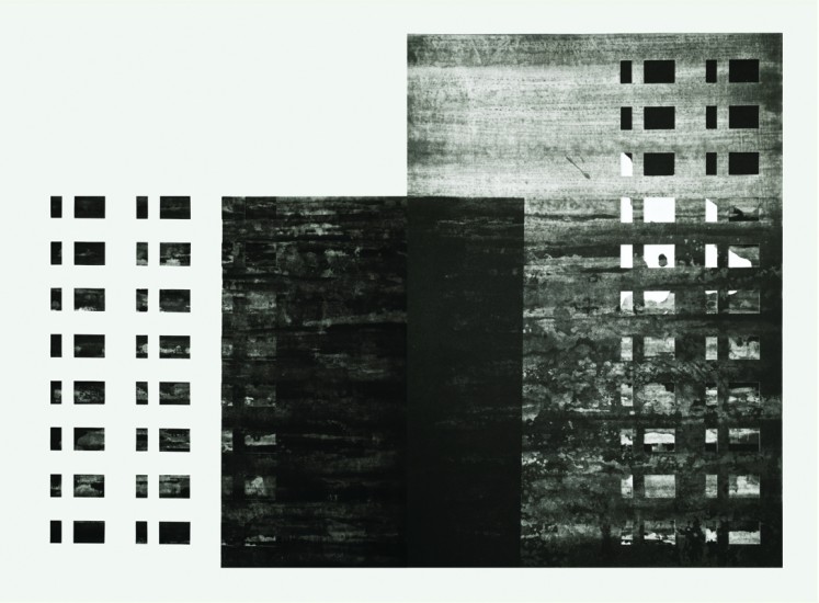 Z cyklu 48,5 | akwatinta, szablon, tech. własna | 100x70cm | 2016